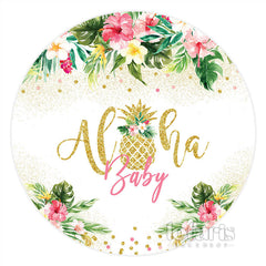 Hawaii Themenorientiert Aloha Schön Kreis Baby Dusche Hintergrund
