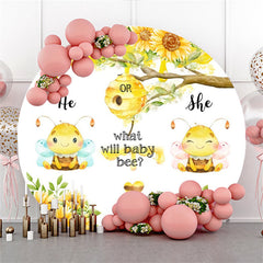 Er Oder Sie Was Wille Baby Biene Babydusche Kreis Hintergrund
