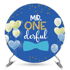 Herz Ballon Junge Wild Eins Geburtstag Runden Hintergrund