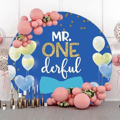 Herz Ballon Junge Wild Eins Geburtstag Runden Hintergrund