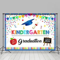 Kindergarten Bunt Wachsmalstift Punkt Abschluss Hintergrund