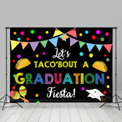 Lasst uns Taco Kampf Abschluss Fiesta Bunt Hintergrund
