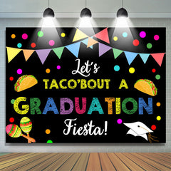 Lasst uns Taco Kampf Abschluss Fiesta Bunt Hintergrund