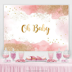 Oh Baby Rosa Funkeln Boho Geschlecht Aufdecken Hintergrund
