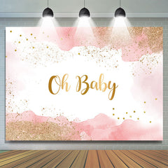 Oh Baby Rosa Funkeln Boho Geschlecht Aufdecken Hintergrund