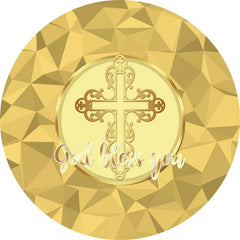 Rose Golden Kreuzen Gott Segnen Du Baby Dusche Hintergrund