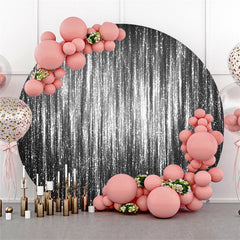 Silber Hell Funkeln Runden Schwarz Geburtstag Hintergrund