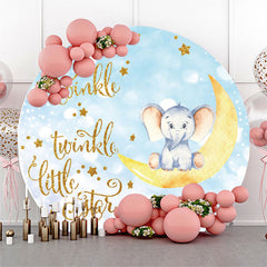 Funkeln Stern Elefant Runden Babydusche Hintergrund