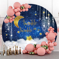 Funkeln Funkeln Wenig Stern Geburtstag Runden Hintergrund